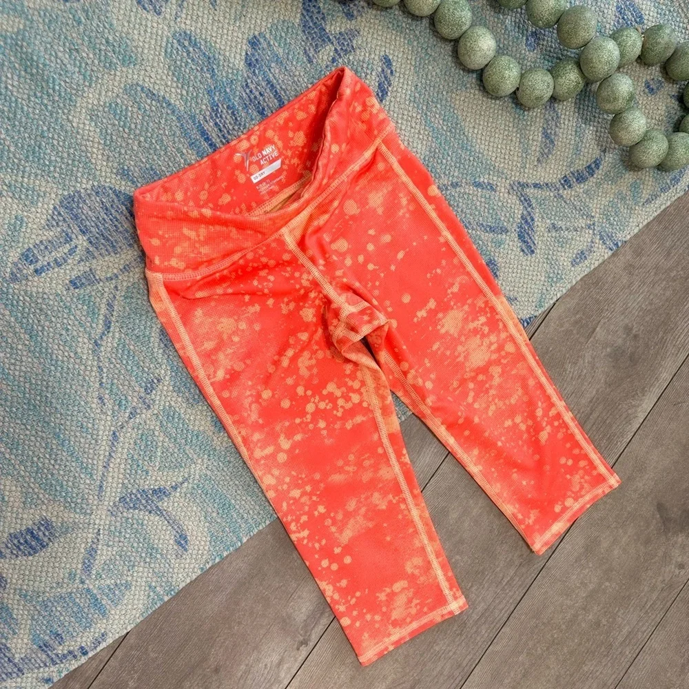 Old Navy Orange Leggings Stretchy Athletic Wear